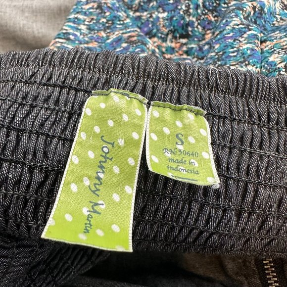 Johnny Martin Dress Spaghetti Straps Zipper Front Gray Teal Blue Small‎ Stretch - Picture 3 of 15